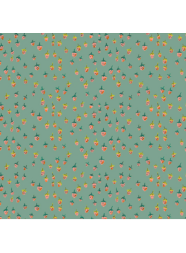 Windham Fabrics Heather Ross Favorites Field Strawberries Teal