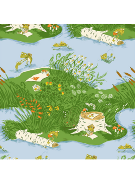 Windham Fabrics Heather Ross Favorites Frog Pond Medium Blue
