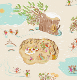 Windham Fabrics Heather Ross Favorites Christmas Mice Cream