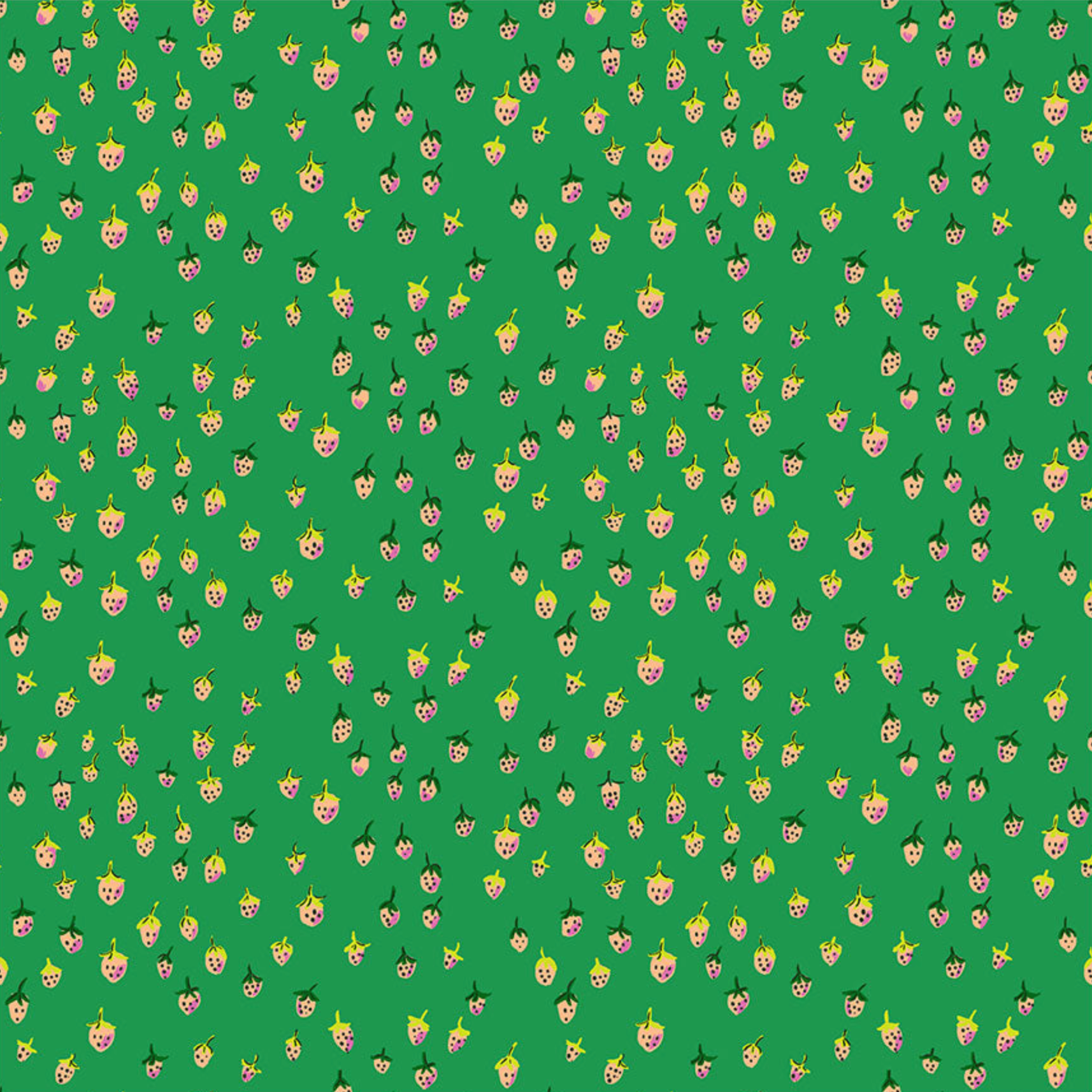 Windham Fabrics Heather Ross Favorites Field Strawberries Jade