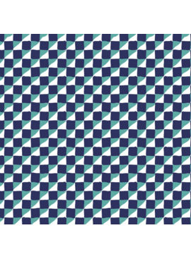 Cloud 9 Fabrics House Mouse Geometric Navy/Teal