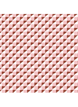 Cloud 9 Fabrics House Mouse Geometric Brown/Pink