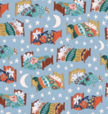Cloud 9 Fabrics House Mouse Bedtime Blue