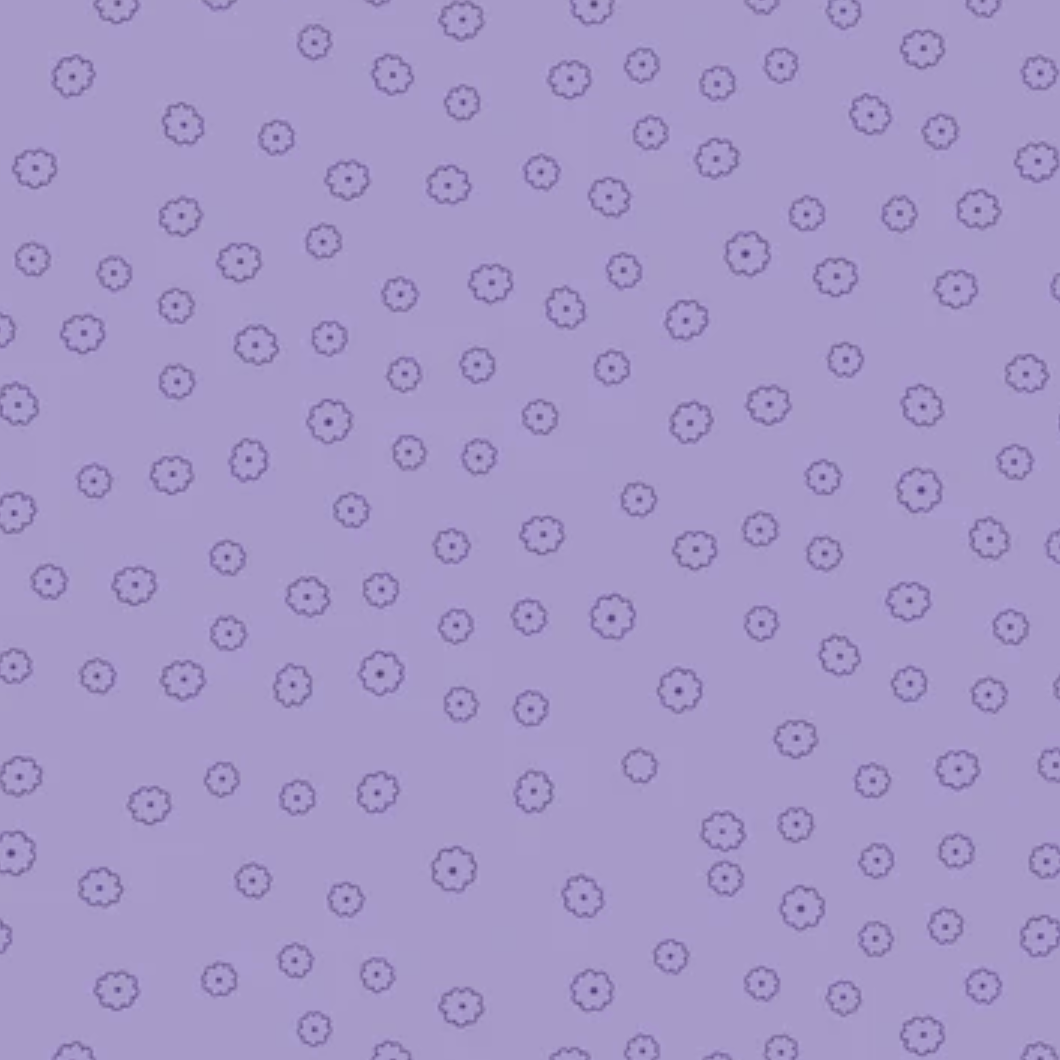 Cloud 9 Fabrics Forest Friends Tiny Flowers Purple