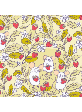 Cloud 9 Fabrics Forest Friends Strawberry Mice