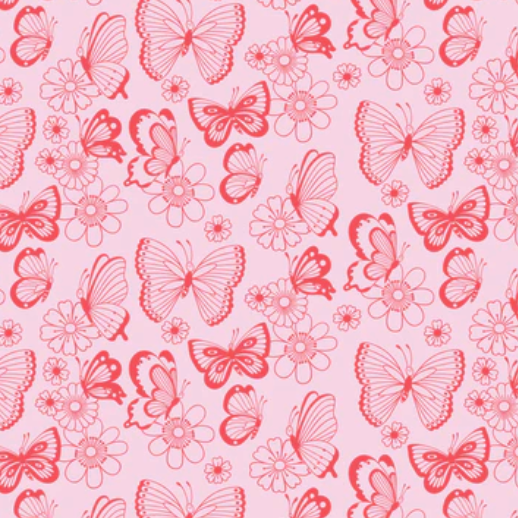 Cloud 9 Fabrics Forest Friends Flower Butterflies