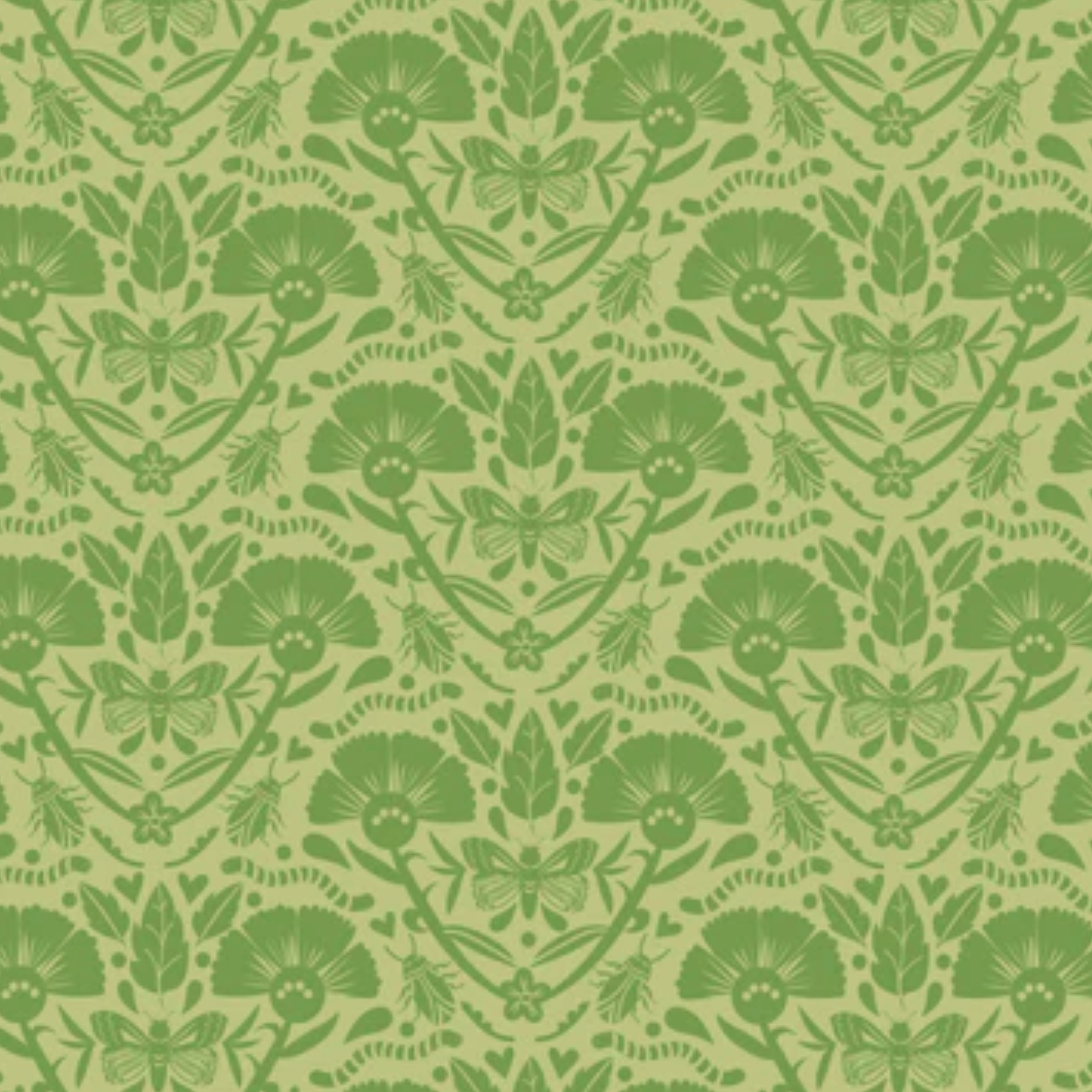 Cloud 9 Fabrics Love Bugs Magical Meadow Green