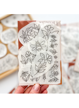 Matryoshka Doll Shop Stick & Stitch Floral Embroidery Designs