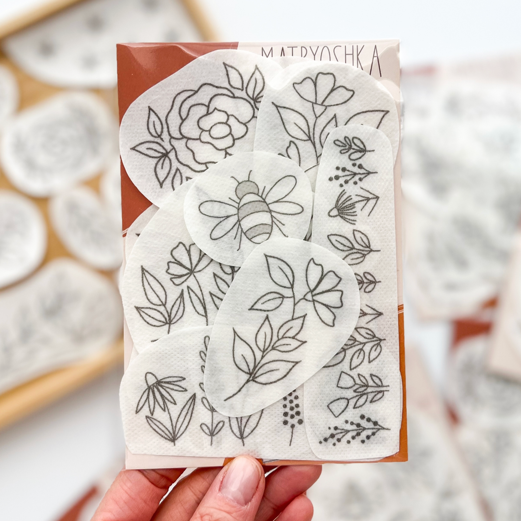 Matryoshka Doll Shop Stick & Stitch Floral Embroidery Designs