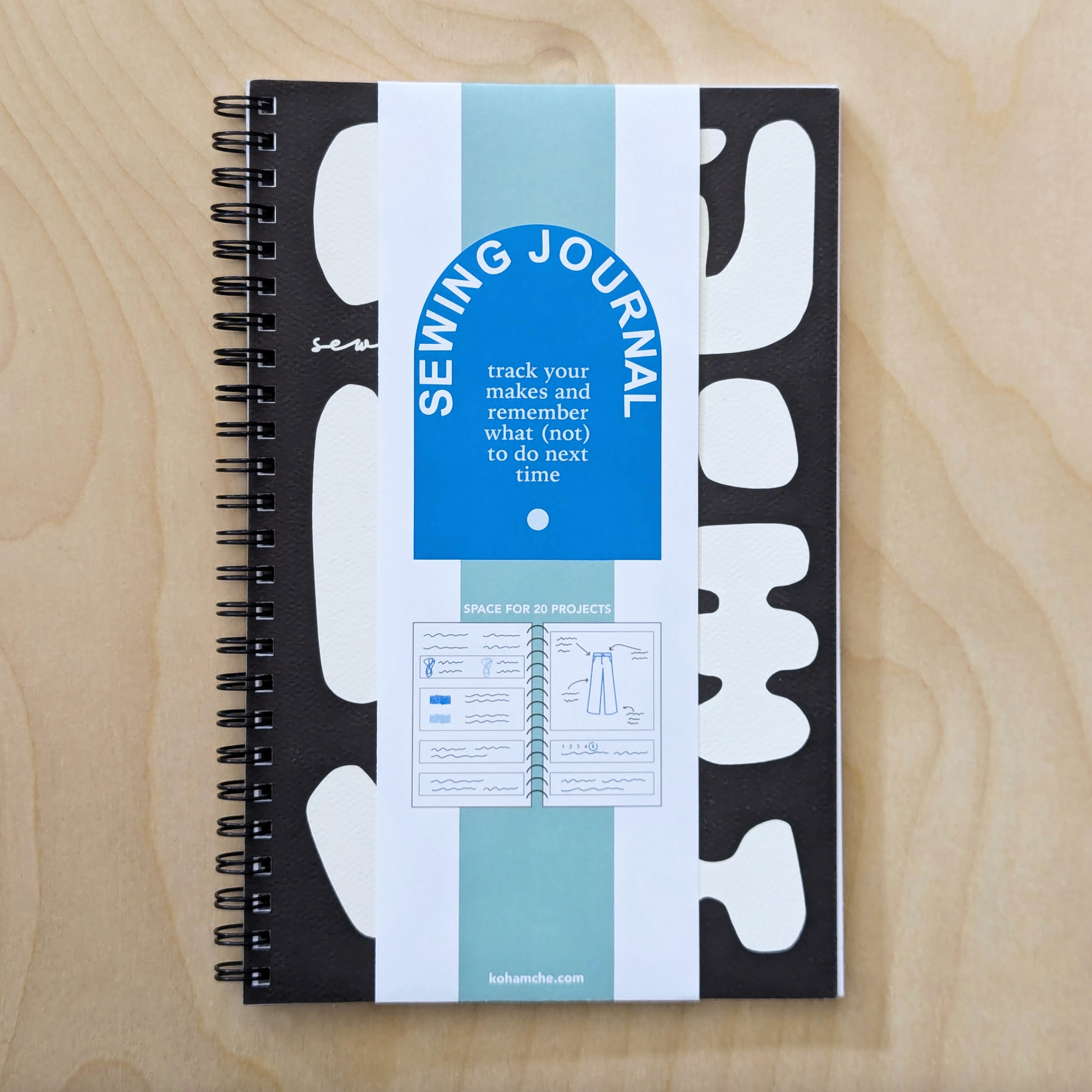 Kohamche Black & White Sewing Journal