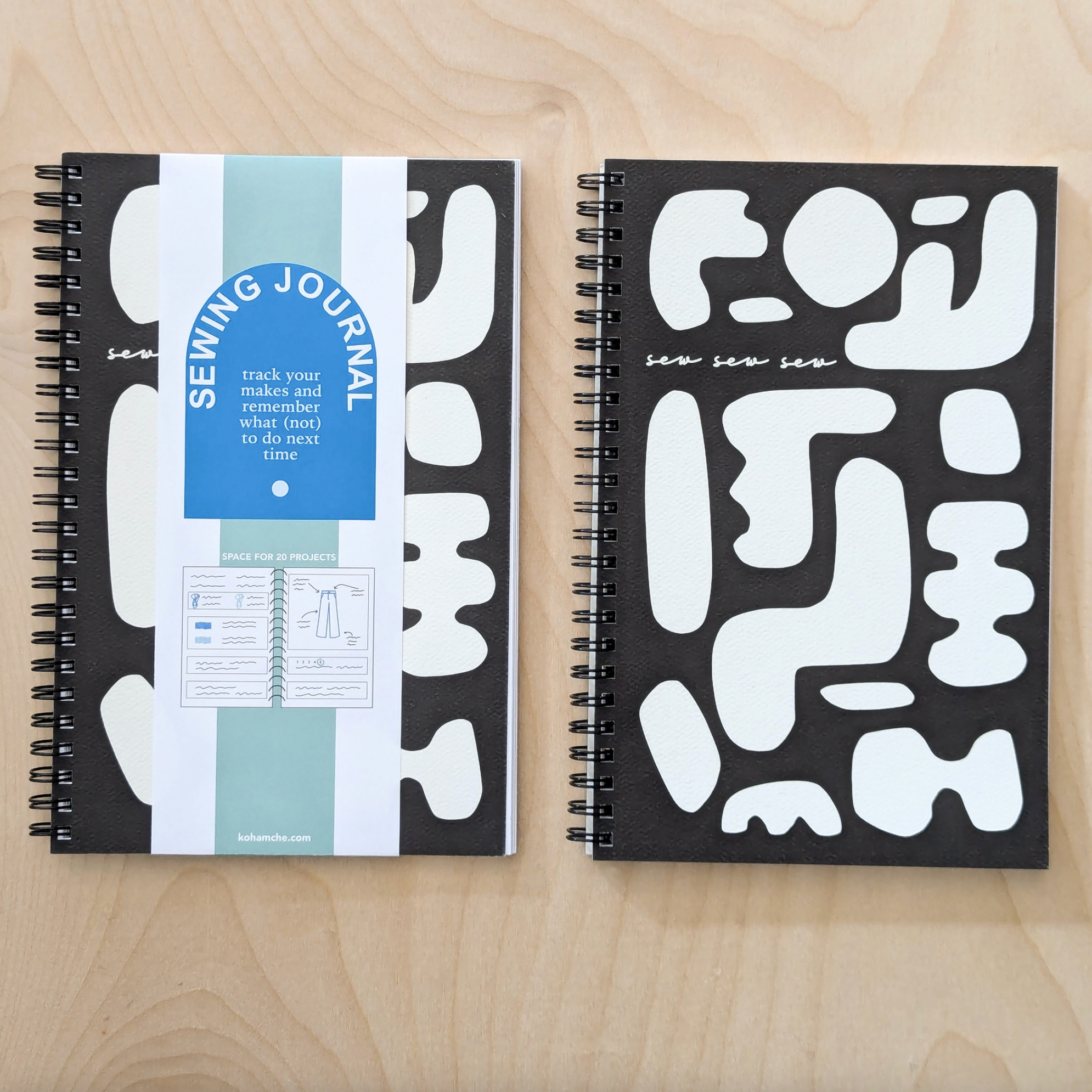 Kohamche Black & White Sewing Journal