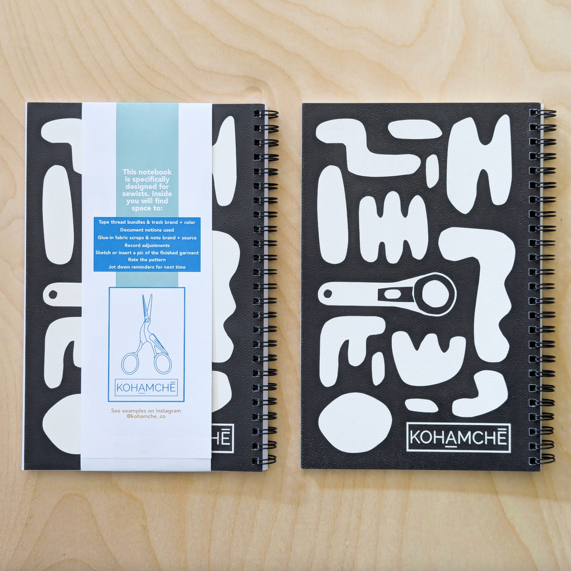 Kohamche Black & White Sewing Journal