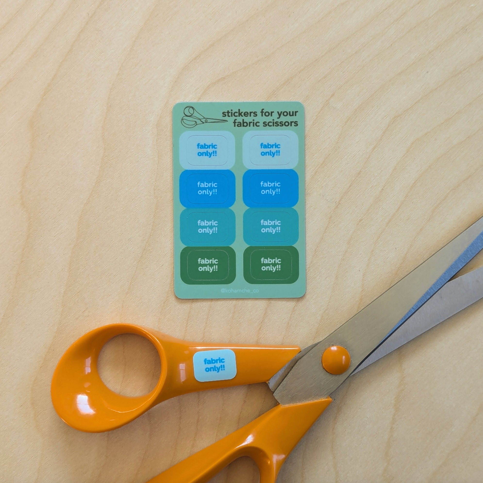 Kohamche Stickers To Protect Your Fabric Scissors