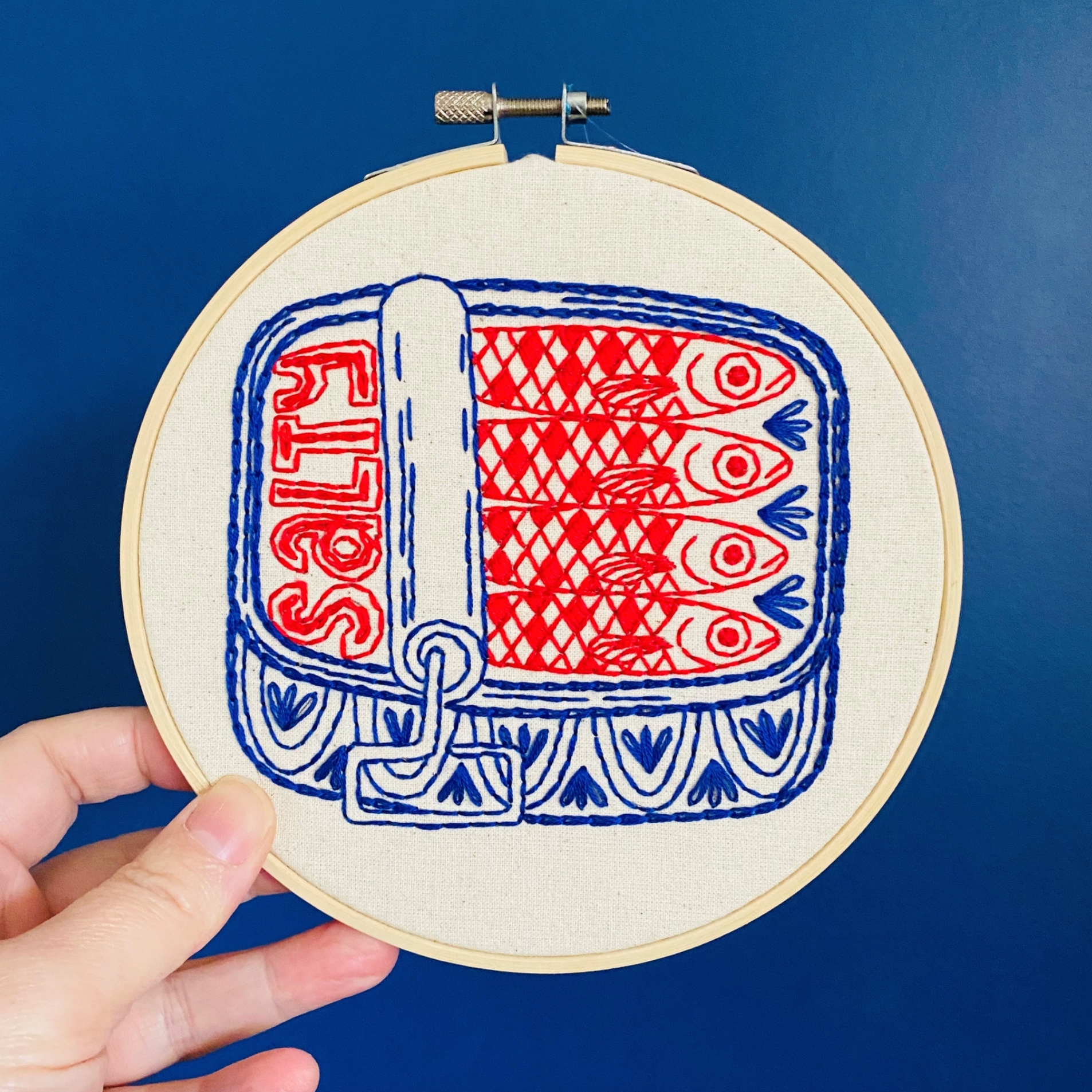 Hook, Line & Tinker Sardines Embroidery Kit