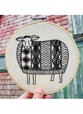 Hook, Line & Tinker Sweater Weather Sheep Embroidery Kit