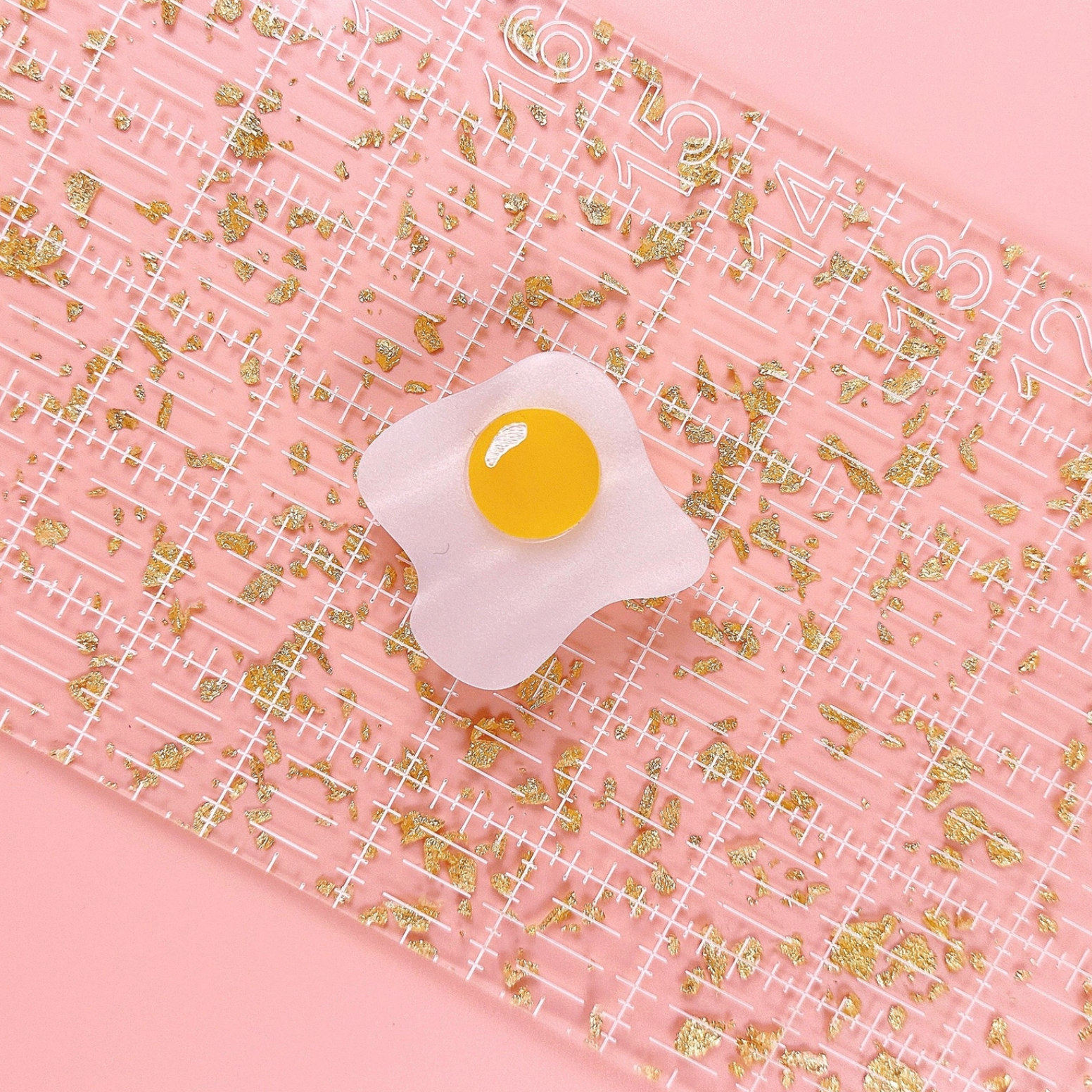 Over Easy Egg Pop-Up Ruler Handle