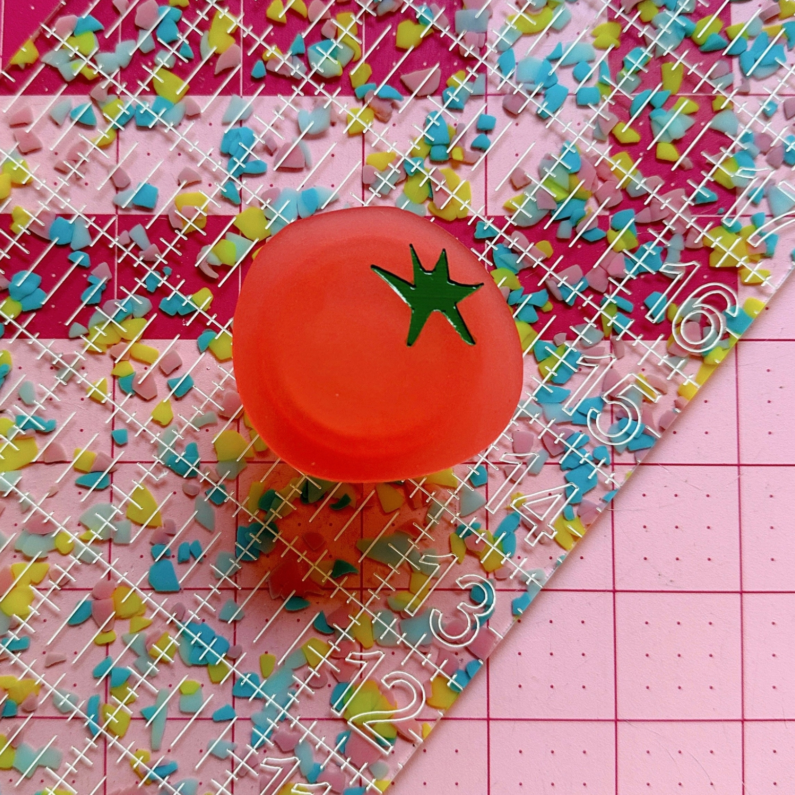 Feral Notions Tomato Pop-Up Ruler Handle