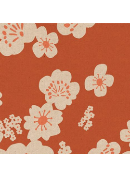 Ruby Star Society Paper Cuts 2 Persimmon Flowers Canvas