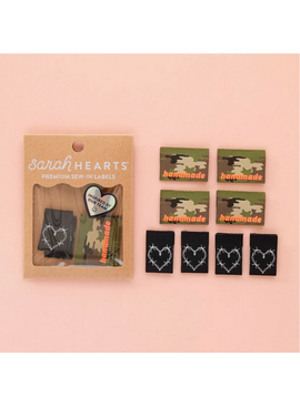 Sarah Hearts Sarah Hearts Camo and Barbed Wire Heart Multipack Labels