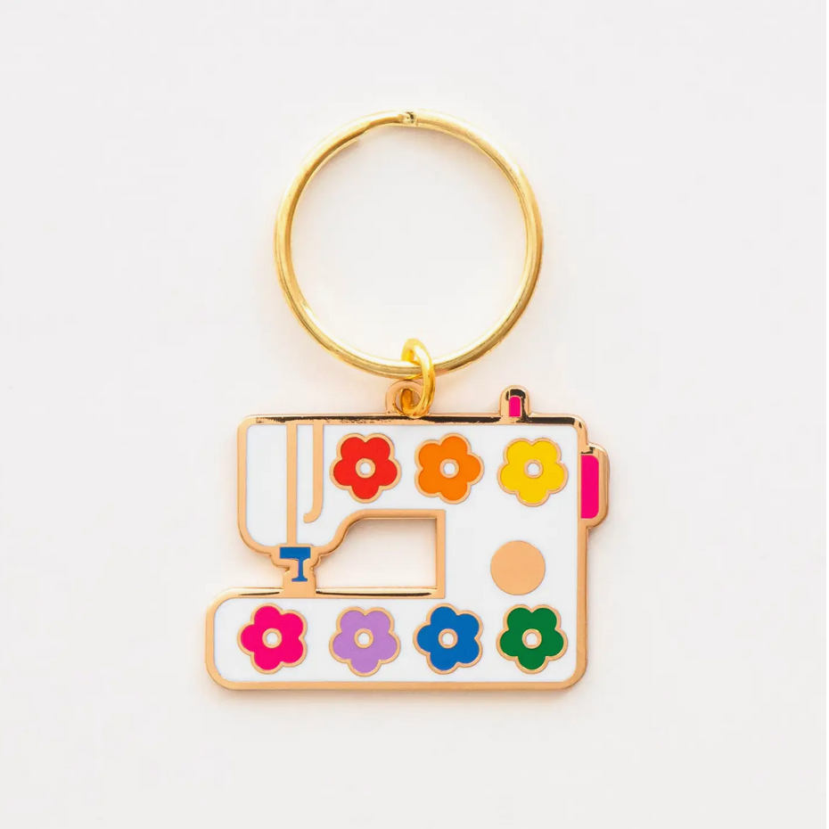 Sarah Hearts Sarah Hearts Daisy Sewing Machine Enamel Keychain