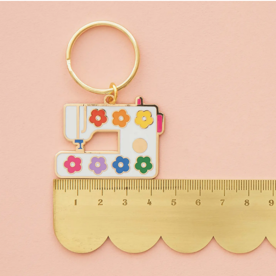 Sarah Hearts Sarah Hearts Daisy Sewing Machine Enamel Keychain