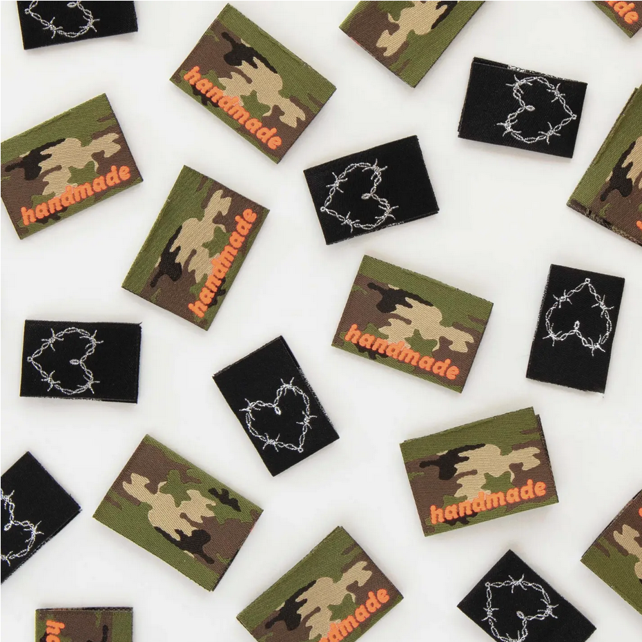 Sarah Hearts Sarah Hearts Camo and Barbed Wire Heart Multipack Labels