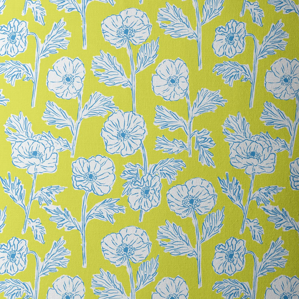 Cloud 9 Fabrics Nice Nice Painted Poppies Lime