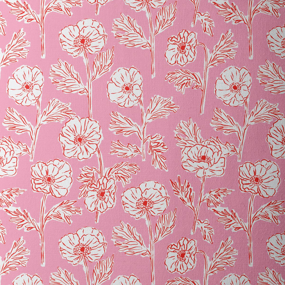 Cloud 9 Fabrics Nice Nice Painted Poppies Pink
