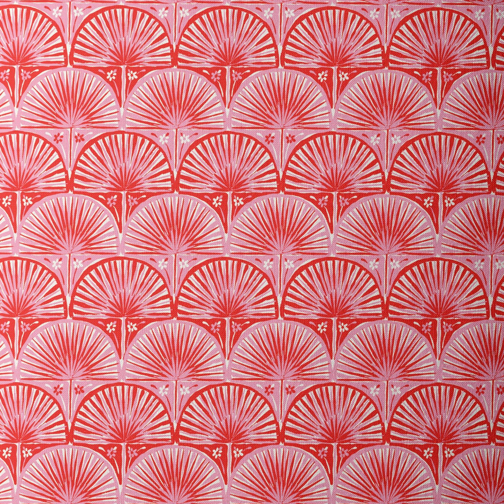 Cloud 9 Fabrics Nice Nice Fan Palm Scallop Red