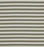 Verhees French Terry Cloth Yarn Dyed Stripes Moss Green