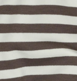 Verhees French Terry Cloth Yarn Dyed Stripes Taupe