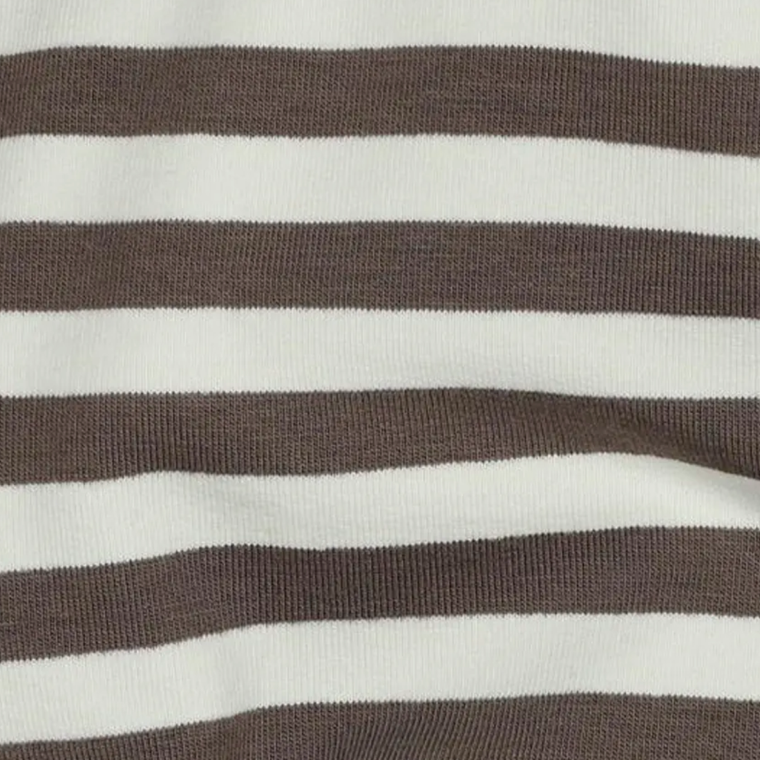 Verhees French Terry Cloth Yarn Dyed Stripes Taupe