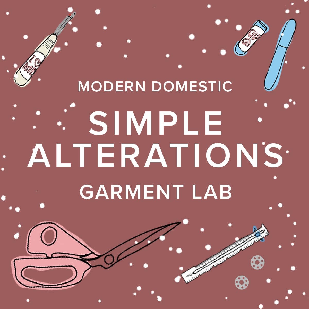 Colleen Connolly THREE SPOTS LEFT! Garment Lab: Simple Alterations, Fridays, May 15th & 22nd, 1:30pm-4:30pm