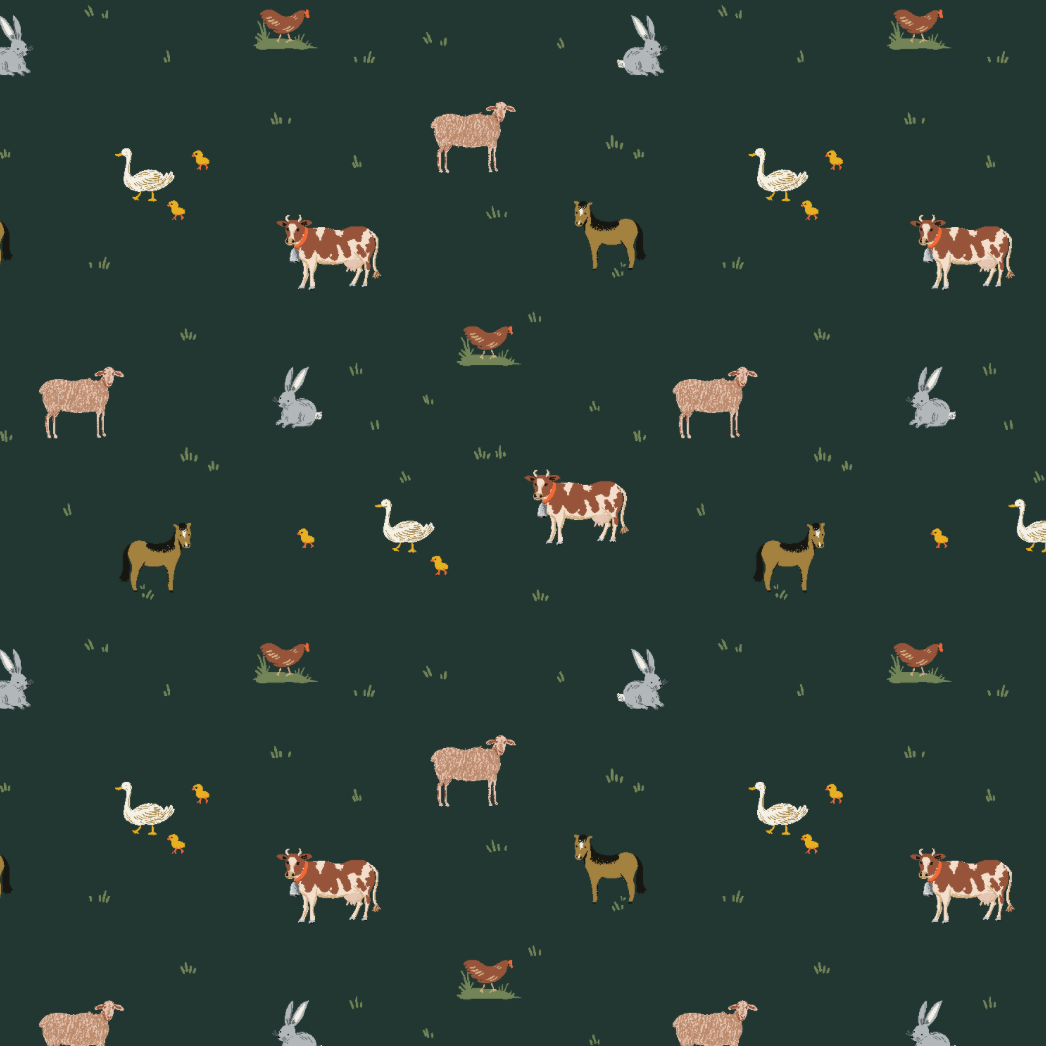 Rifle Paper Co Gracie by Rifle Paper Co. Farm Animals Evergreen