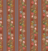 Rifle Paper Co Gracie by Rifle Paper Co. Floral Trellis Stripe Clay