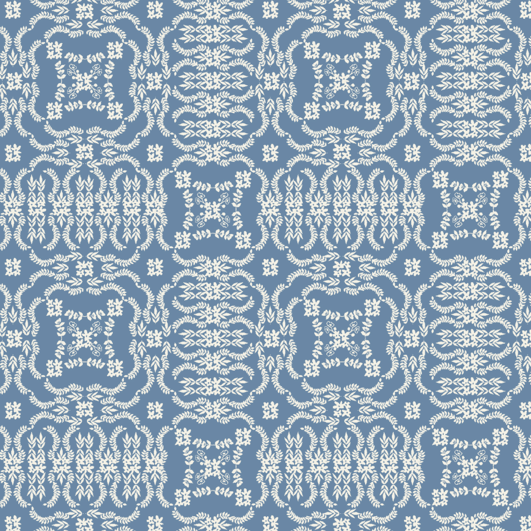 Rifle Paper Co Gracie by Rifle Paper Co. Heritage Chambray