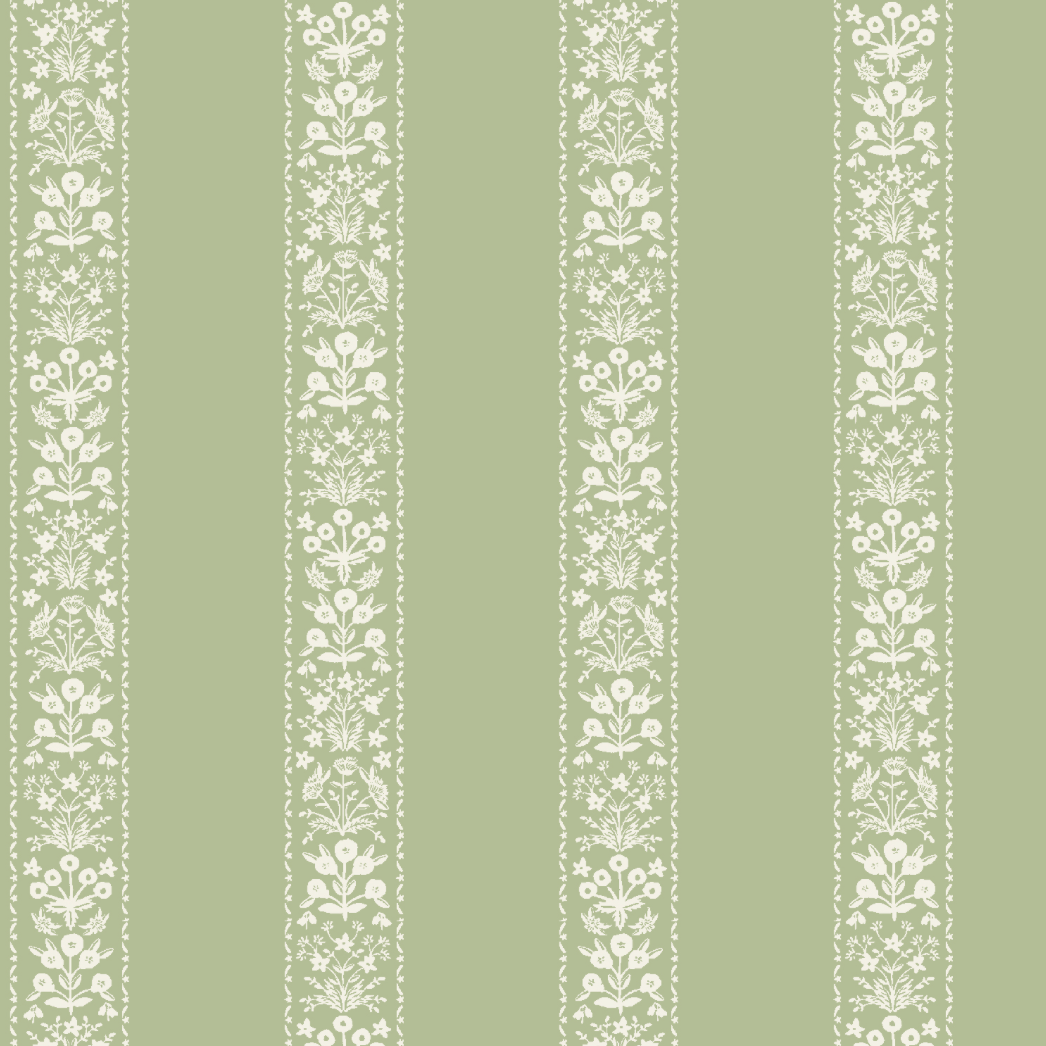 Rifle Paper Co Gracie by Rifle Paper Co. Estee Stripe Sage