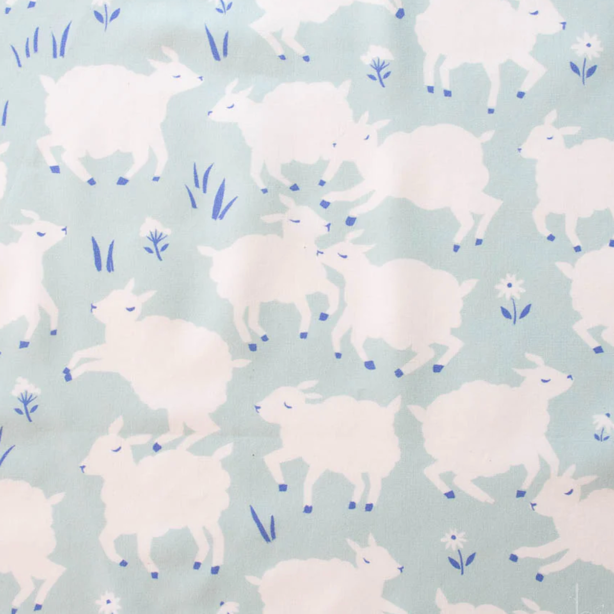 Birch Fabrics Homestead Little Lamb Mint Poplin