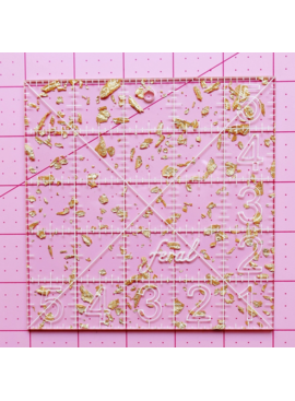 Feral Notions Golden Charm Square Ruler 5"