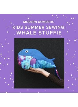 Vivien Wise THREE SPOTS LEFT! Kids (8-18 yrs) Summer Sewing: Whale Stuffie Friday, June 26th, 10am-1pm