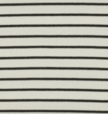 Verhees Stretch Terry Toweling Striped Ecru/Army Green