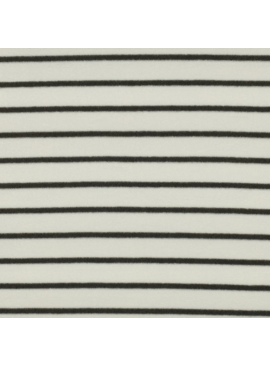 Verhees Stretch Terry Toweling Striped Ecru/Army Green