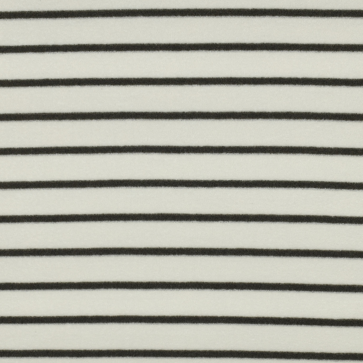 Verhees Stretch Terry Toweling Striped Ecru/Army Green