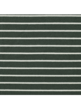 Verhees Stretch Terry Toweling Striped Sage/Ecru