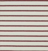 Verhees Stretch Terry Toweling Striped Mauve/Ecru