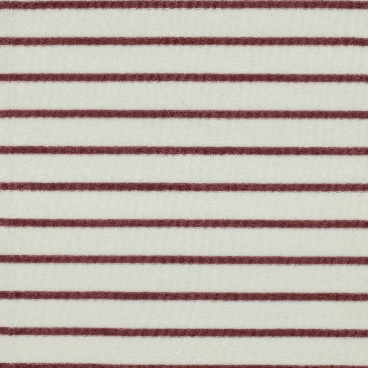 Verhees Stretch Terry Toweling Striped Mauve/Ecru