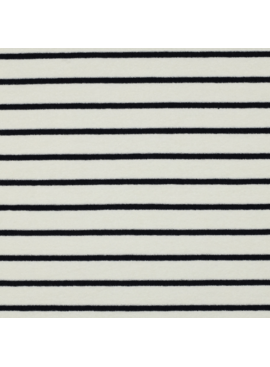 Verhees Stretch Terry Toweling Striped Dark Blue/White