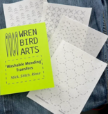 Wren Bird Arts Mending Embroidery Transfers #11 Neon Green