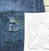 Wren Bird Arts Mending Embroidery Transfers #4 Green