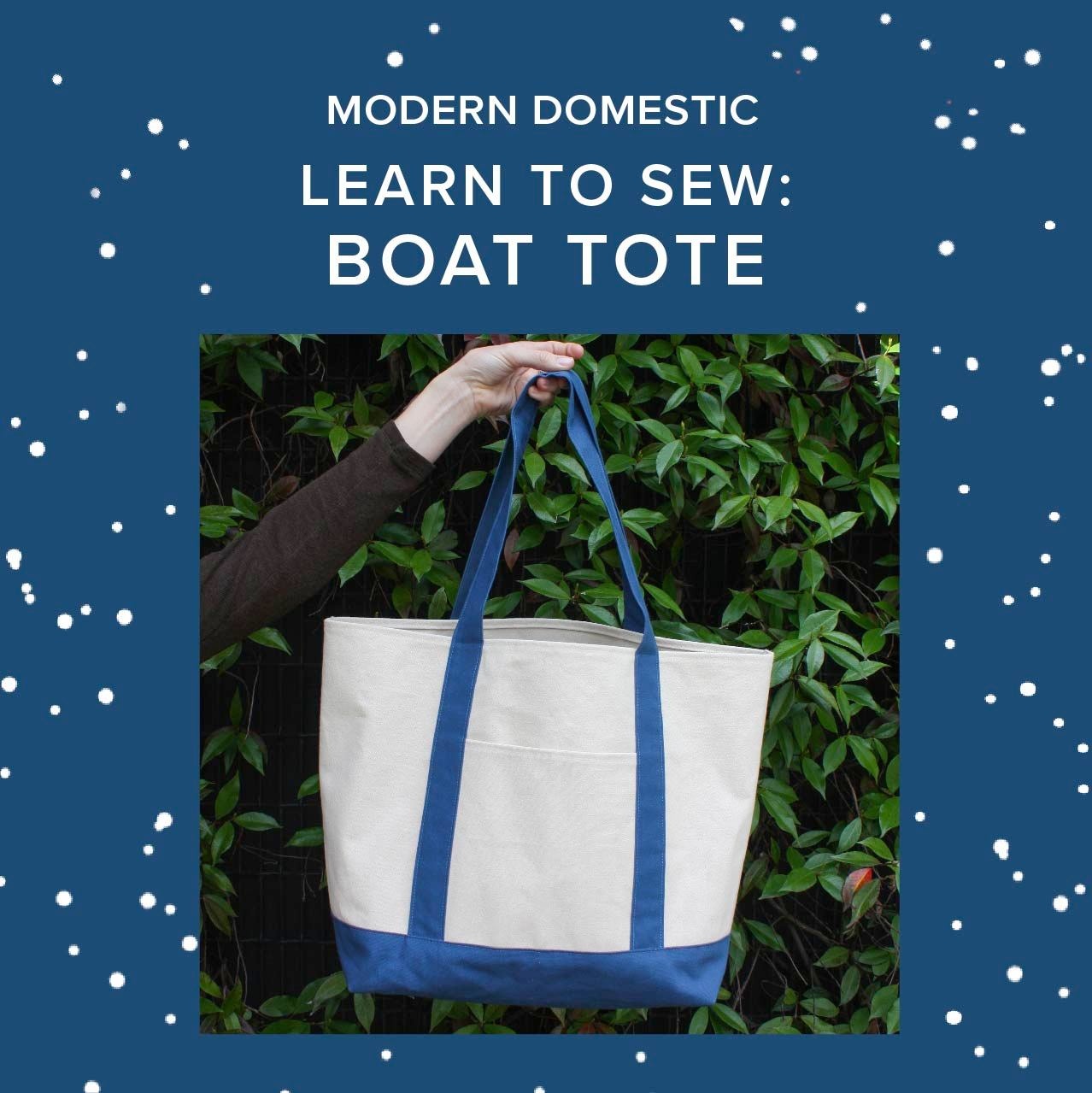 Aliya Hoff-Vanoni FOUR SPOTS LEFT! Learn to Sew: Boat Tote, Sundays, June 7th & 14th, 2pm-4:30pm